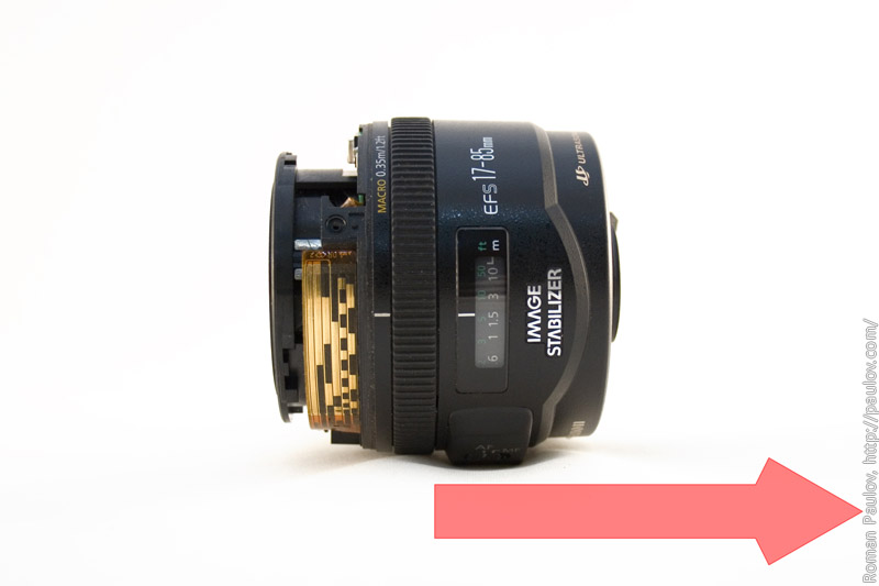 Canon 99 error, disassembly canon 17-85 IS USM, change diaphragm unit