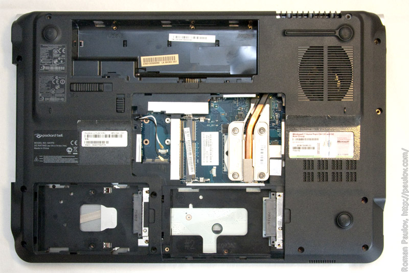 How to disassembly Packard Bell LJ 75 and clean cooling system