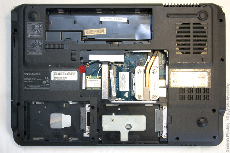 How to disassembly Packard Bell LJ 75 and clean cooling system