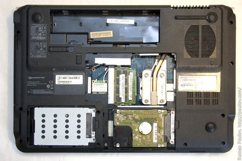 How to disassembly Packard Bell LJ 75 and clean cooling system