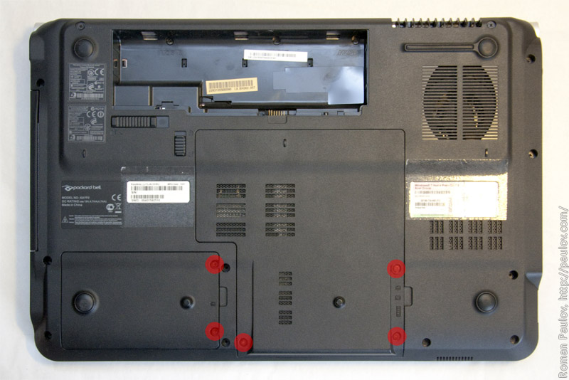 How to disassembly Packard Bell LJ 75 and clean cooling system